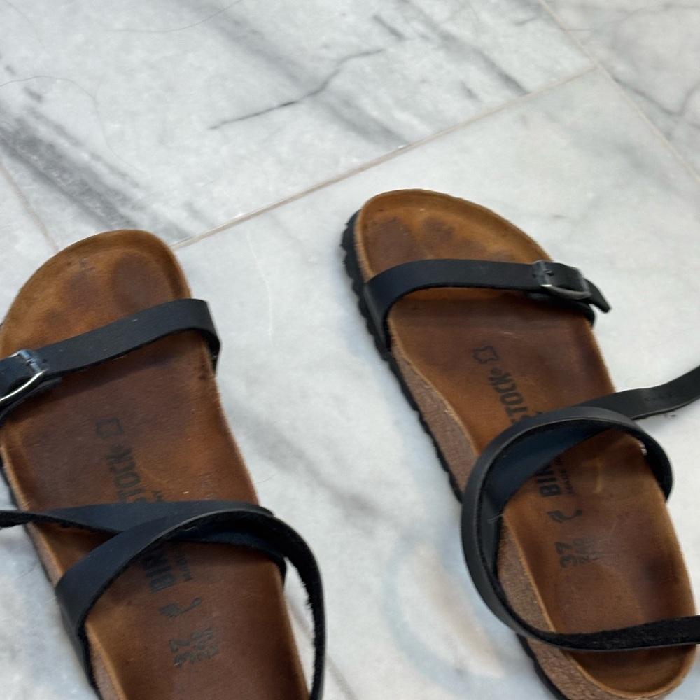 Birkenstock Women's Dark Brown Ankle Strap Sandals, size 37 / 7